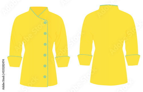 Yellow cook uniform. vector illustration