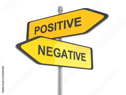 Positive and negative sign