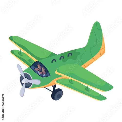 Download isometric icon of aircraft 