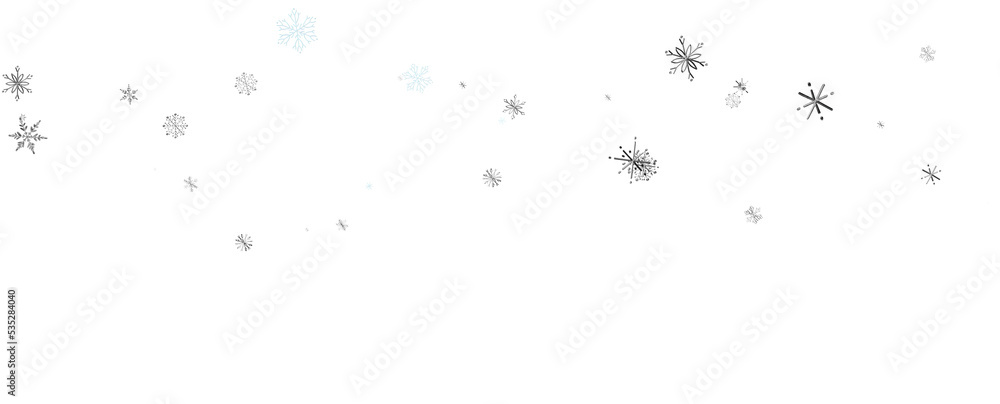 Snowflakes Falling On Snow - Winter Banner Snowflakes Falling On Snow - Winter Banner