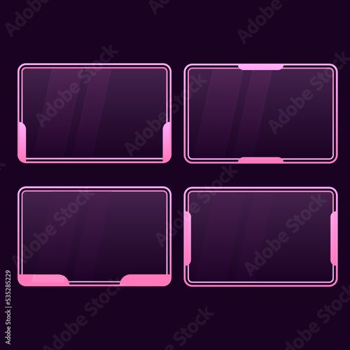 overlay streaming frame with gradient color design