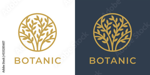 Canvas Print Botanical tree logo
