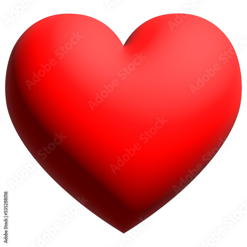 3d illustration: Heart, symbol of love	