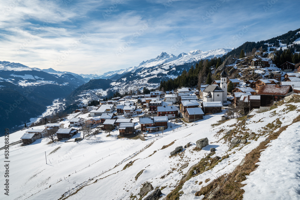 The village of Siat (1296m), Surselva region, Graubünden, Switzerland
