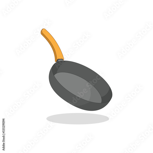 Frying pan on white background