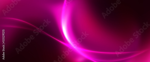 Violet smooth flowing neon wave background