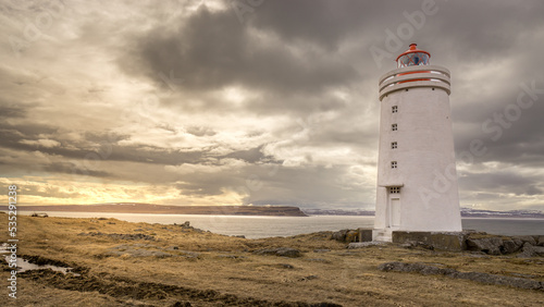 The Lighthouse in the north coast of Iceland