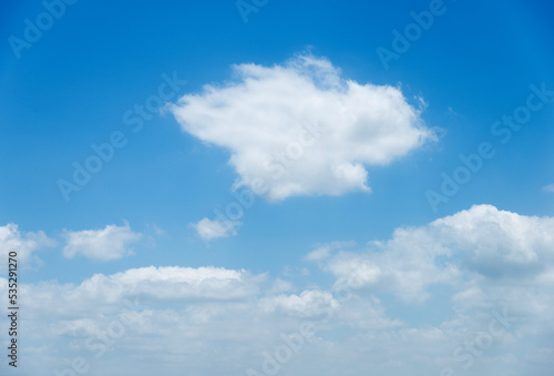 Blue sky background with many clouds