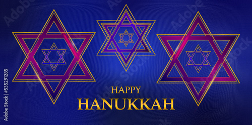 Abstract violet happy hanukkah vector background