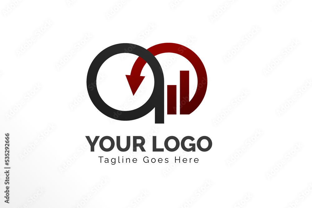 Simple Trading Logo Template For Your Company in Red Color Simple Trading Logo Template For Your Company in Red Color