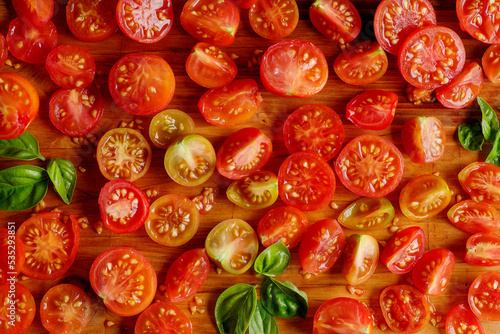 Collection of fresh summer tomatoes