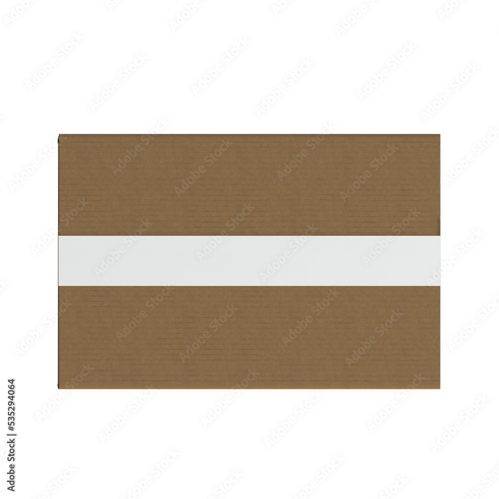 3d rendering illustration of a closed cardboard box 3d rendering illustration of a closed cardboard box