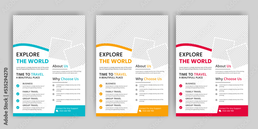 Travel flyer or poster brochure design, layout, Travel flyer, modern travel flyer, template, summer travel agencies Travel flyer or poster brochure design, layout, Travel flyer, modern travel flyer, template, summer travel agencies
