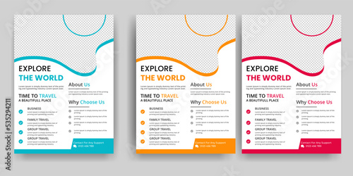 Travel flyer or poster brochure design, layout, Travel flyer, modern travel flyer, template, summer travel agencies
