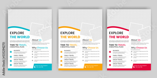 Travel flyer or poster brochure design, layout, Travel flyer, modern travel flyer, template, summer travel agencies