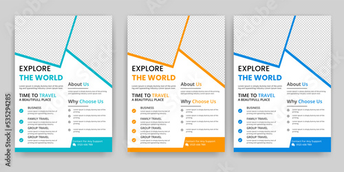Travel flyer or poster brochure design, layout, Travel flyer, modern travel flyer, template, summer travel agencies