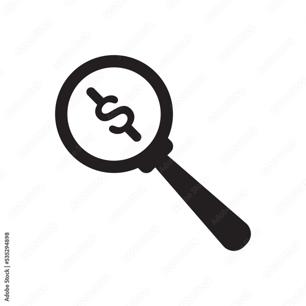 Magnifier Icon In Trendy Flat Style Magnifier Icon In Trendy Flat Style