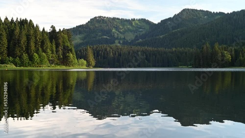 A mountain lake in the evening: Spitzingsee, Bavaria