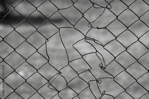 gray background, in the photo a metal mesh on a gray background