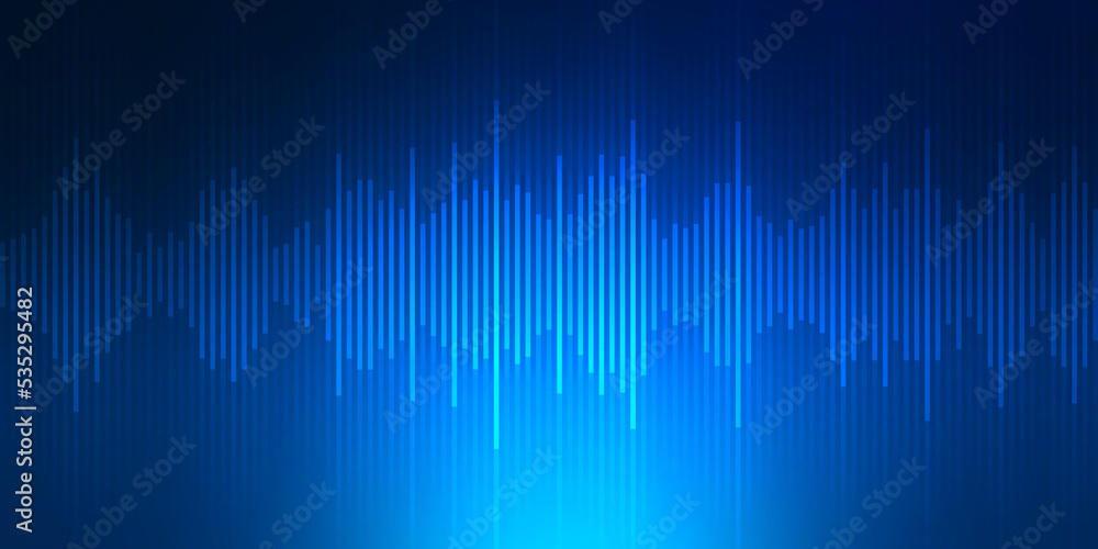 Abstract blue digital media sound lines background Abstract blue digital media sound lines background