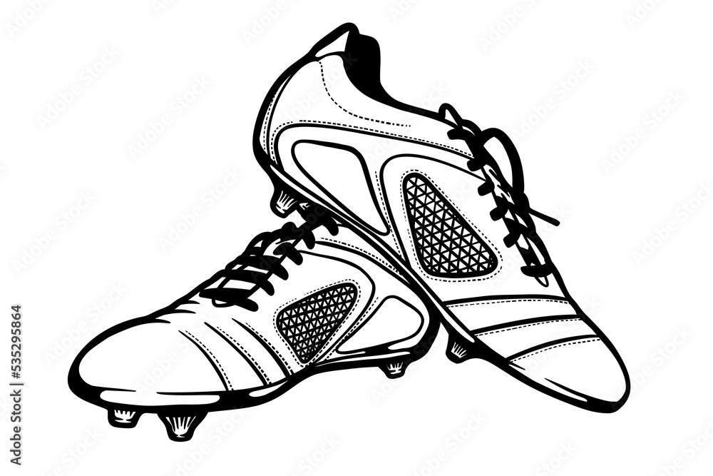 Soccer sales boot drawing