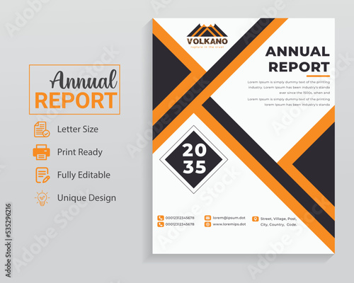 Brand identity design two. Modern annual report for business and corporate multipurpose.annual report, cover, vector template brochures, flyers, presentations, leaflet, magazine a4 size