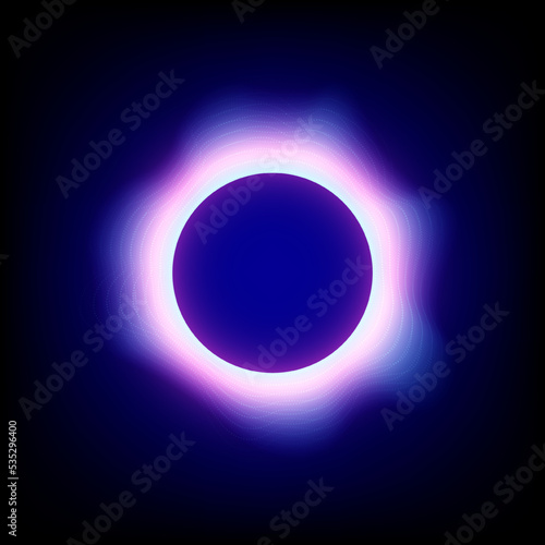 technology background with ring sphere sonic sound vector abstract design. digital blue light neon fiber communication. graphic for signal connection, futuristic magic power energy electric concept.