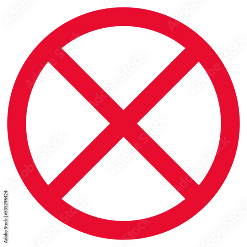 do not no red sign vector design
