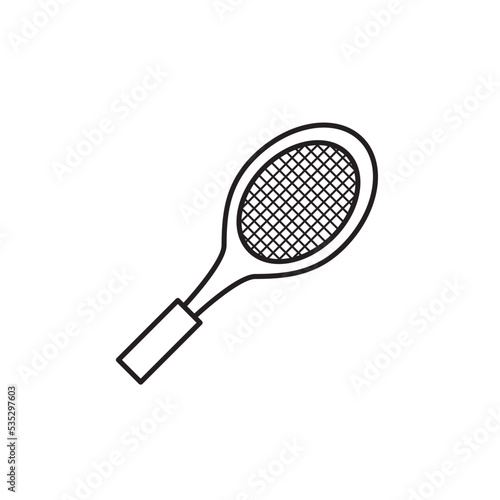 Racket Icon Vector Illustration Flat Design Trendy