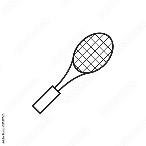 Racket Icon Vector Illustration Flat Design Trendy