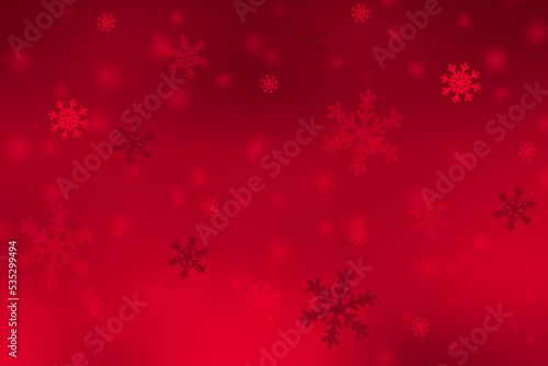 Modern red christmas abstract background with snowflakes.