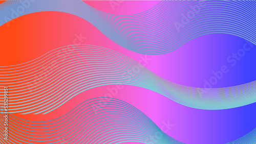 art illustration design abstract 3d background colorful seamless pattern concept of wave landscape horizontal