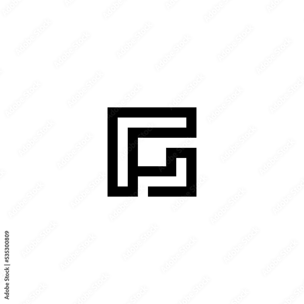 square letter initials PC
