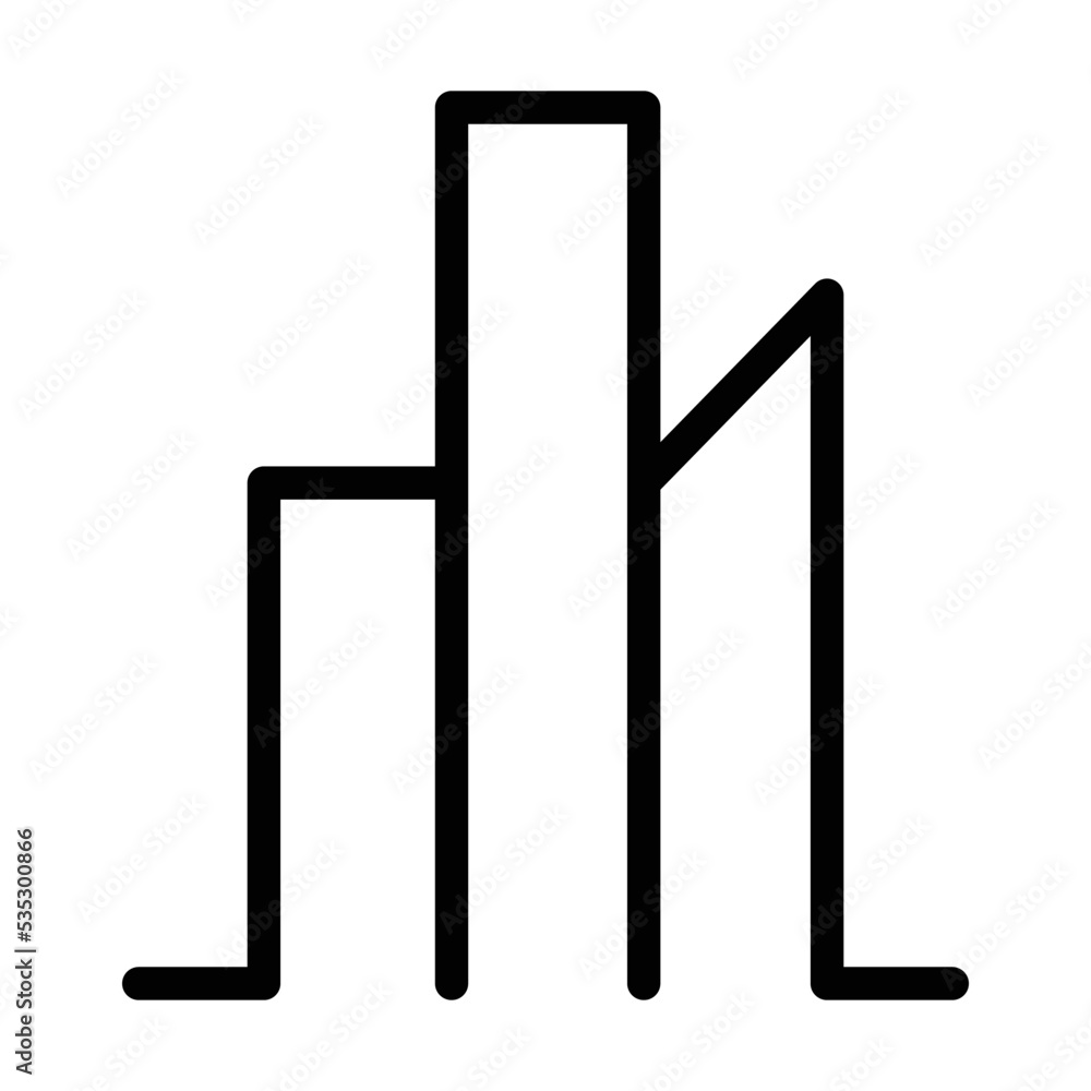Building icon vector outline modern art minimal geometric line logo design element for city, construction, housing, apartment, business, real estate, mortgage, property company brand illustration Building icon vector outline modern art minimal geometric line logo design element for city, construction, housing, apartment, business, real estate, mortgage, property company brand illustration
