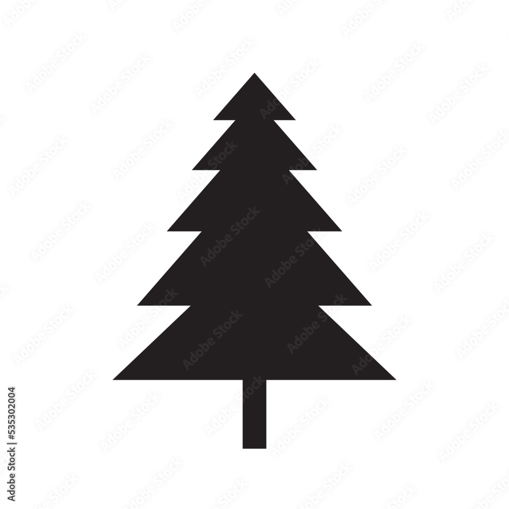 Christmas Tree Icon Vector Illustration Flat Design, Christmas Pine Tree Icon Vector Style Christmas Tree Icon Vector Illustration Flat Design, Christmas Pine Tree Icon Vector Style