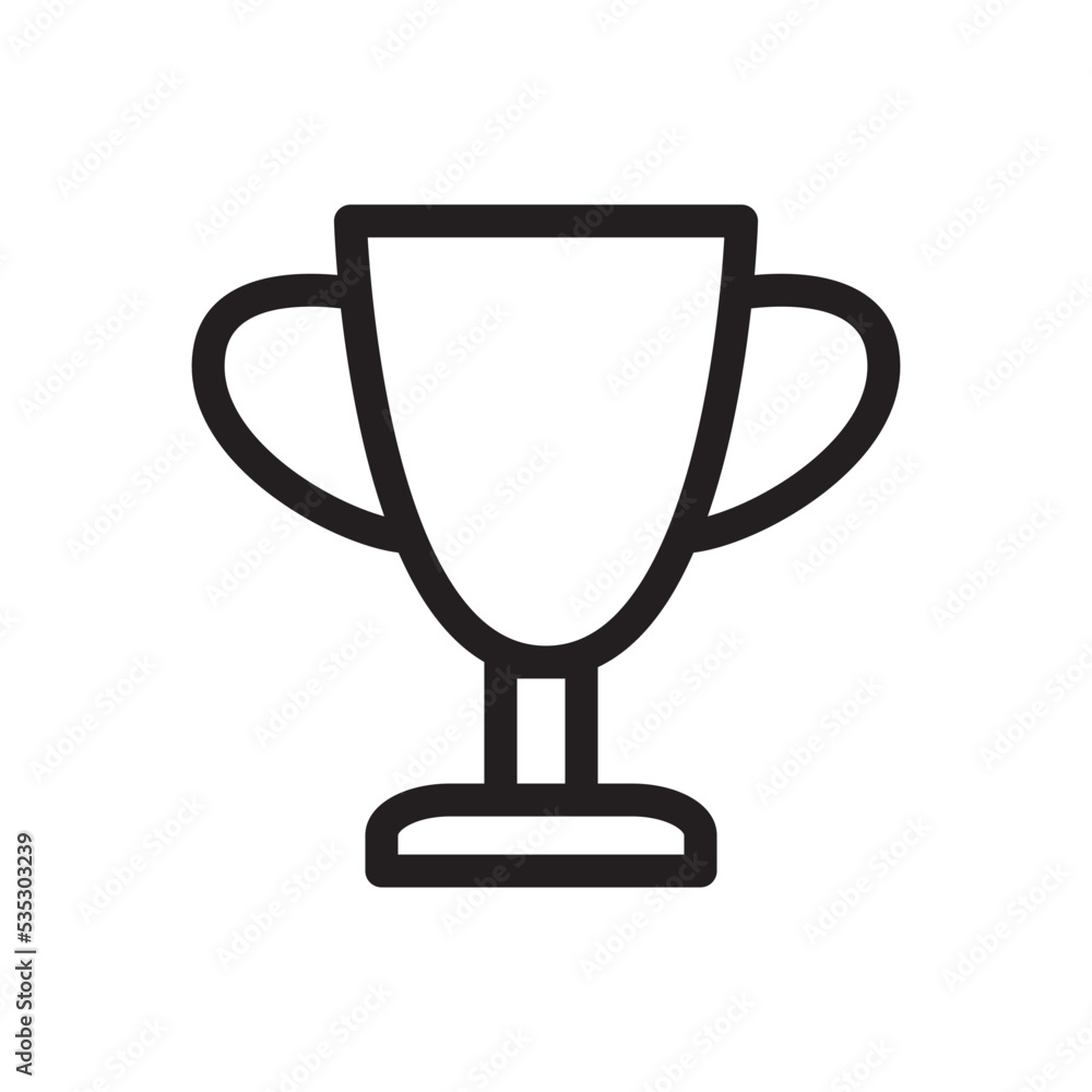 Trophy Icon in Trendy Flat Style Trophy Icon in Trendy Flat Style