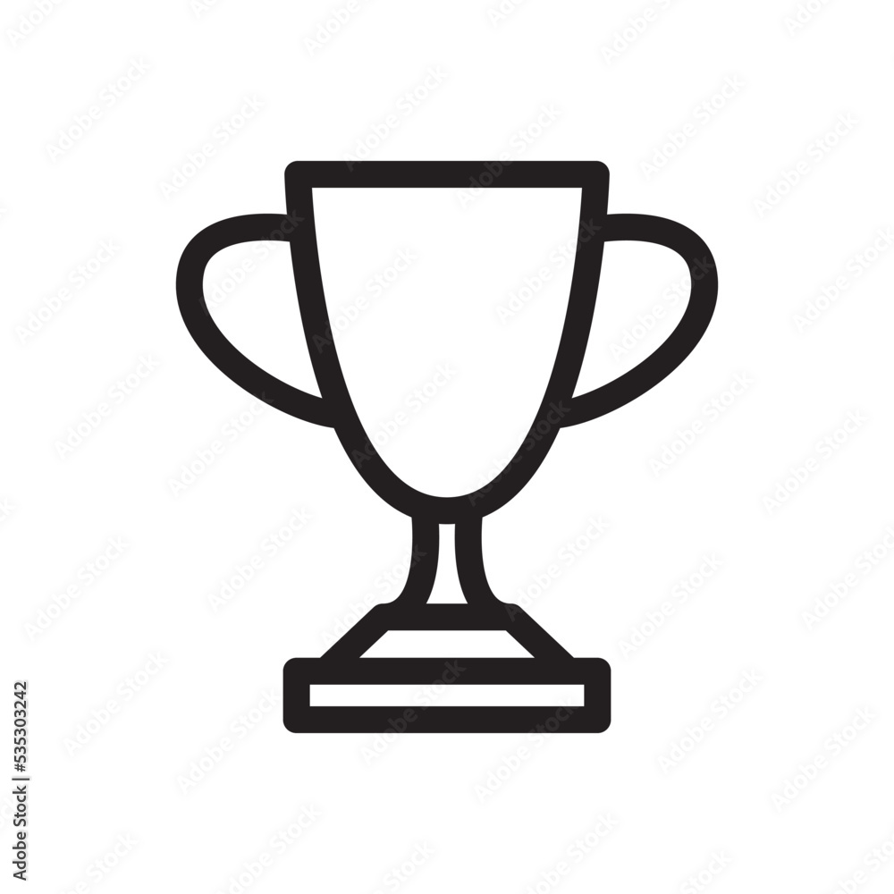 Trophy Icon in Trendy Flat Style Trophy Icon in Trendy Flat Style