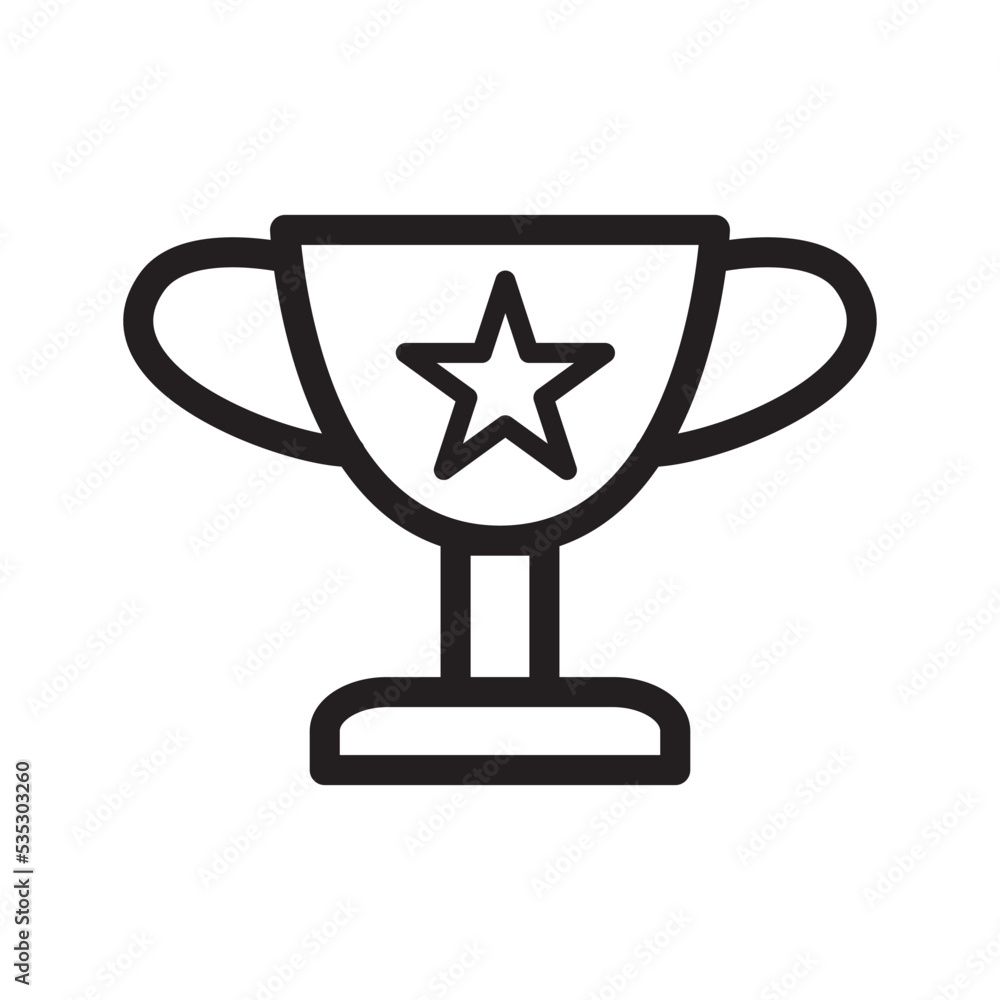 Trophy Icon in Trendy Flat Style Trophy Icon in Trendy Flat Style