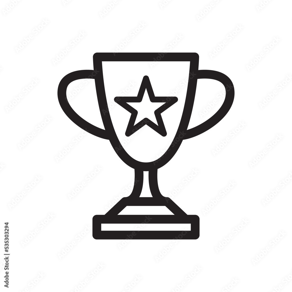 Trophy Icon in Trendy Flat Style Trophy Icon in Trendy Flat Style
