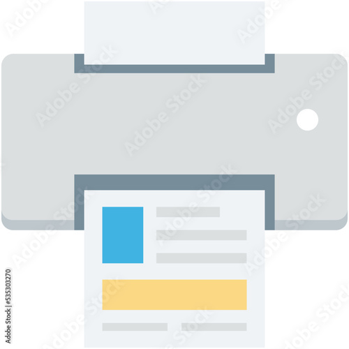Printer Colored Vector Icon