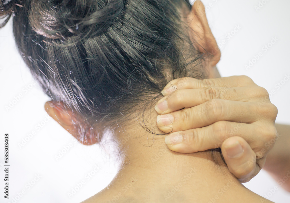 Naklejka premium Muscles showing pain, frozen shoulder and neck
