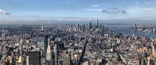 New York City Manhattan Skyline Panorama vom Empire State Building aus gesehen