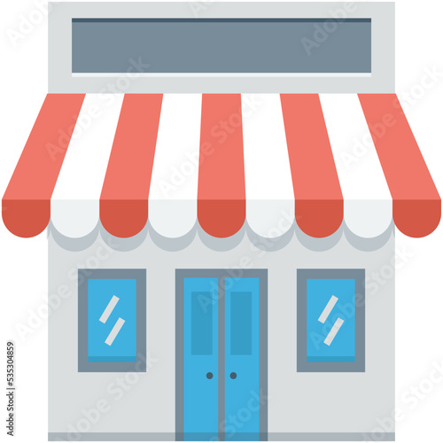 Shop Colored Vector Icon