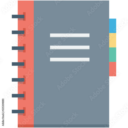 Notebook Colored Vector Icon