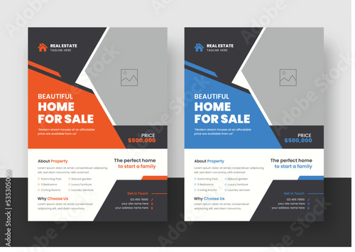Professional home sale flyer design template, Real Estate Flyer Template