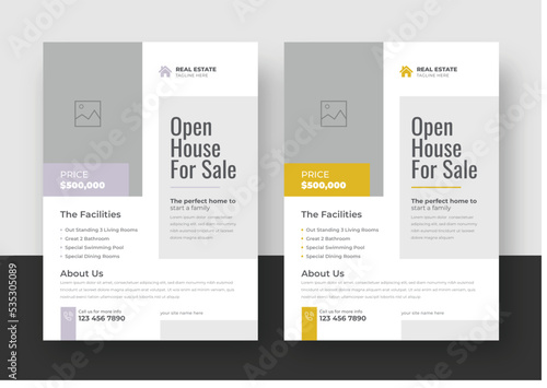 Home Sale Flyer Template, real estate flyer, real estate banner, house sale