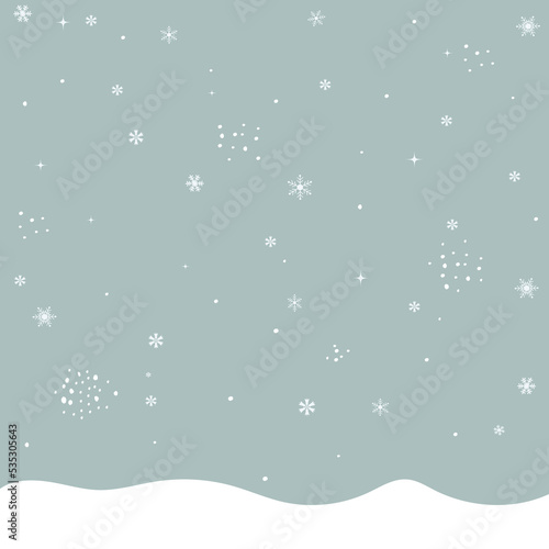Pattern with night sky and stars, snows