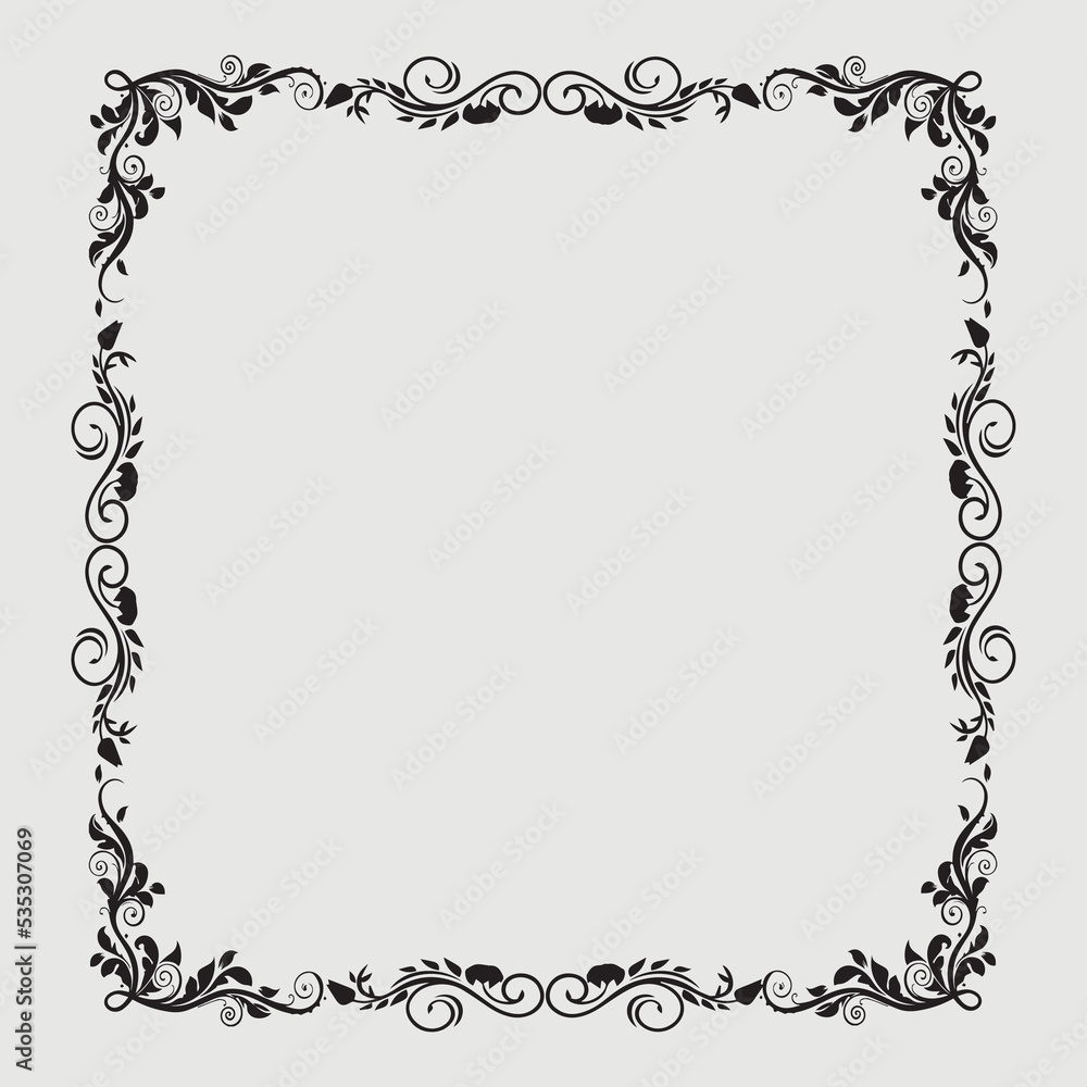 Frame, in the style of an ornament, Vector illustration eps 10, Art. Frame, in the style of an ornament, Vector illustration eps 10, Art.