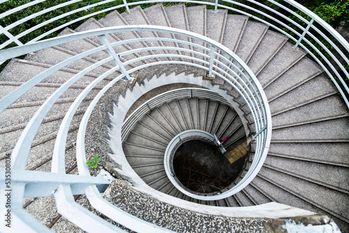 Close up of spiral staircase