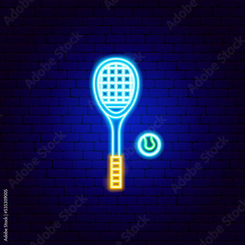 Squash Neon Sign. Vector Illustration of Country National Promotion.